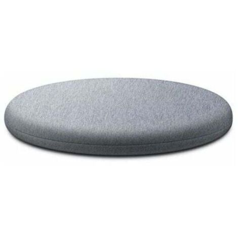 Cuscino rotondo in memory foam KZQ, comodo e traspirante, lavabile per la camera da letto (grigio chiaro, 30 cm)