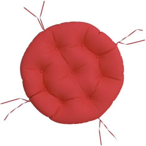 Cuscino Rotondo Rosso Ø 60x11 cm in Tessuto Oxford vidaXL