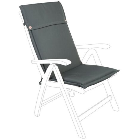 CUSCINO SCHENIALE ALTO POLYESTRE IDROREPELLENTE CM.52X120X3 ANTRACITE BIZZOTTO