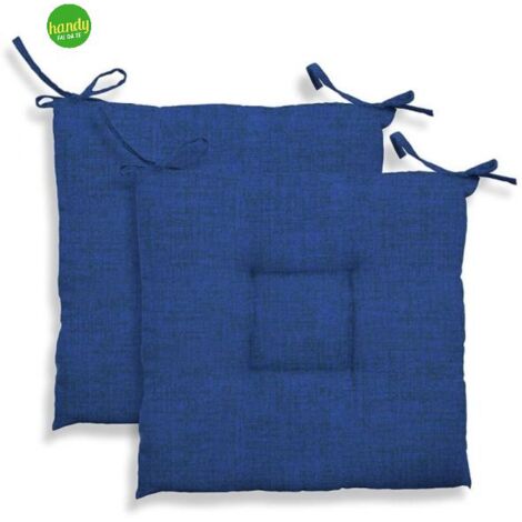 Cuscino sedia creta Gemitex in poliestere e cotone colore blu
