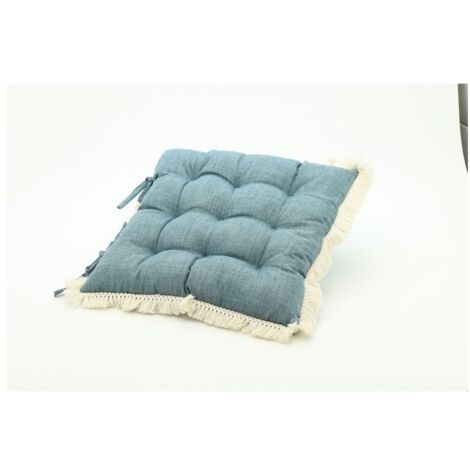Cuscino sedia Fringes 40x40cm blu