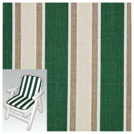 Cuscino sedia multiriga verde 49 x 40 x 44 cm