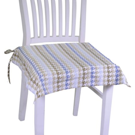 Cuscino sedia tessuto london avio quadrocm40x40h4