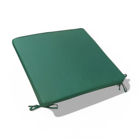 Cuscino seduta large in poliestere sfoderabile verde scuro 45x50 cm