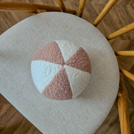 Cuscino SOFT LOOP  pallina piccola bianca e rosa