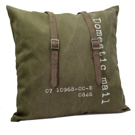 Cuscino tessuto marrone quadro cm 50xh50x11