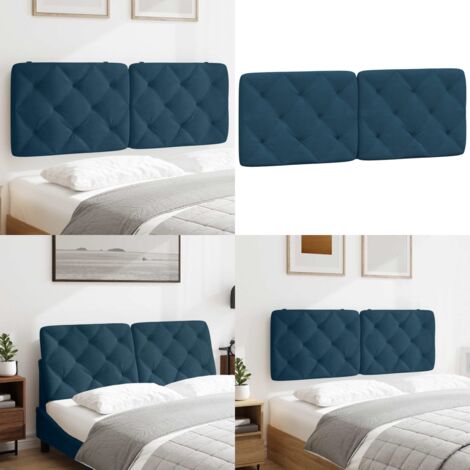 Cuscino Testiera Blu 120 cm in Velluto - Cuscino in velluto - Cuscino per testiera