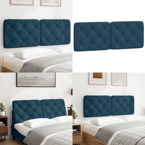 Cuscino Testiera Blu 140 cm in Velluto - Cuscino in velluto - Cuscino per testiera