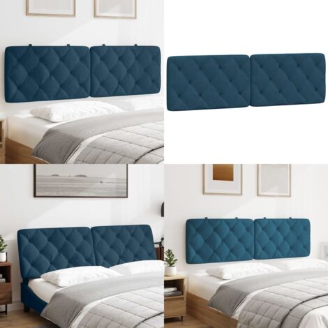 Cuscino Testiera Blu 160 cm in Velluto - Cuscino in velluto - Cuscino per testiera