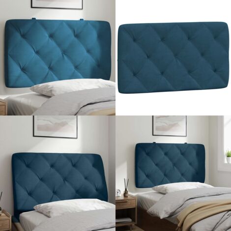 Cuscino Testiera Blu 80 cm in Velluto - Cuscino per testiera - Cuscino in velluto