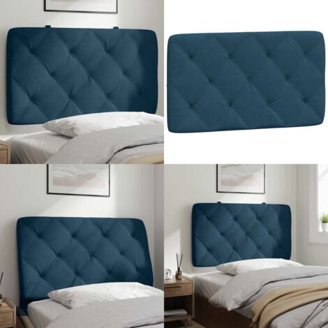 Cuscino Testiera Blu 90 cm in Velluto - Cuscino per testiera - Cuscino in velluto
