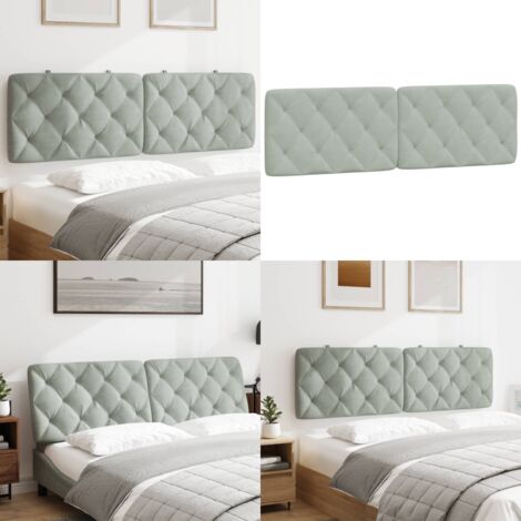Cuscino Testiera Grigio Chiaro 160 cm in Velluto - Cuscino in velluto - Cuscino per testiera