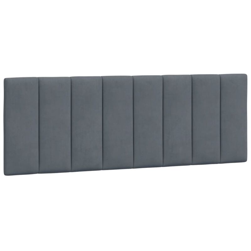 Vidaxl Cuscino Testiera Hanko Grigio Scuro 140 Cm In Velluto
