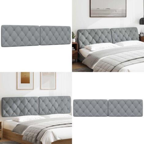 Cuscino Testiera Grigio Chiaro 200 cm in Tessuto - Cuscino per testiera - Cuscino per letto