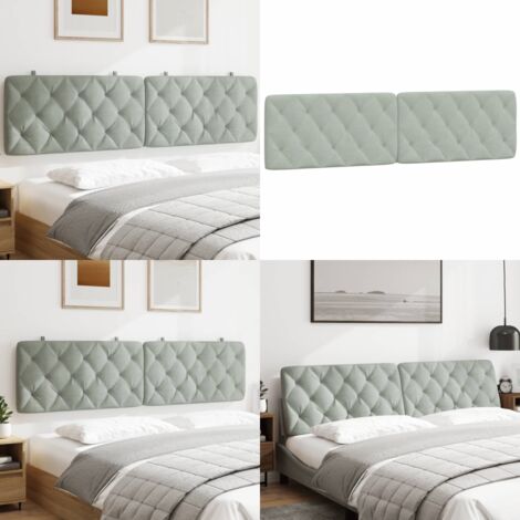 Cuscino Testiera Grigio Chiaro 200 cm in Velluto - Cuscino in velluto - Cuscino per testiera