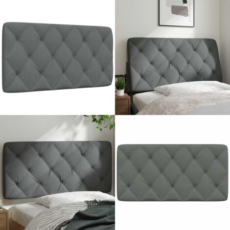 Cuscino Testiera Grigio Scuro 100 cm in Tessuto - Cuscino per testiera - Cuscino per letto