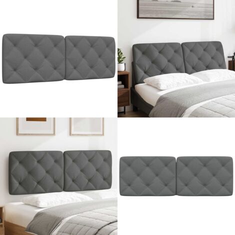 Cuscino Testiera Grigio Scuro 120 cm in Tessuto - Cuscino per testiera - Cuscino in tessuto