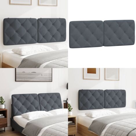 Cuscino Testiera Grigio Scuro 120 cm in Velluto - Cuscino in velluto - Cuscino per testiera