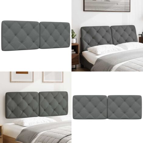 Cuscino Testiera Grigio Scuro 140 cm in Tessuto - Cuscino per testiera - Cuscino per letto