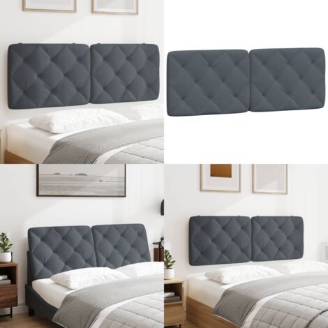 Cuscino Testiera Grigio Scuro 140 cm in Velluto - Cuscino in velluto - Cuscino per testiera