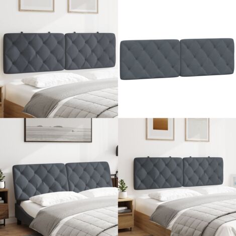 Cuscino Testiera Grigio Scuro 160 cm in Velluto - Cuscino in velluto - Cuscino per testiera