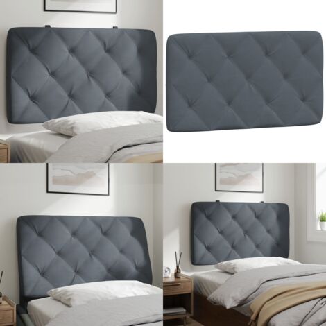 Cuscino Testiera Grigio Scuro 80 cm in Velluto - Cuscino per testiera - Cuscino in velluto