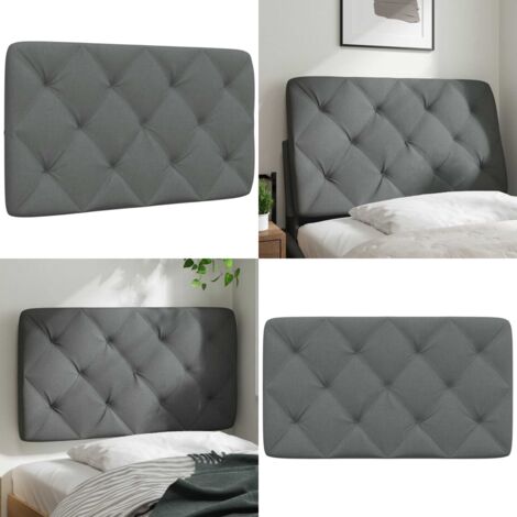 Cuscino Testiera Grigio Scuro 90 cm in Tessuto - Cuscino per testiera - Cuscino per letto
