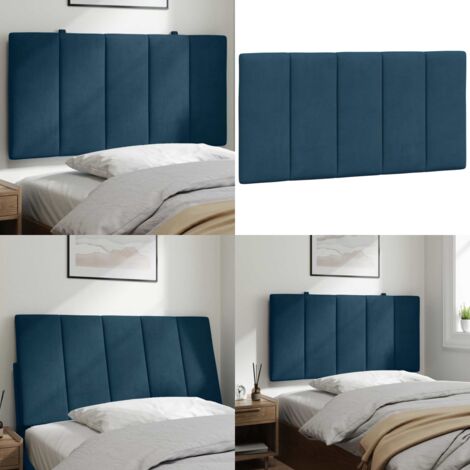 Cuscino Testiera Hanko Blu 100 cm in Velluto - Cuscino per testiera - Cuscino in velluto