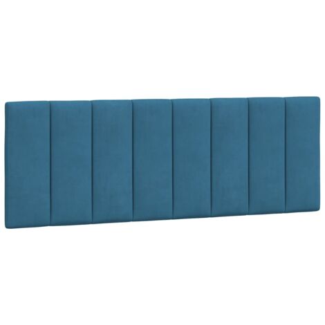 Cuscino Testiera Hanko Blu 120 cm in Velluto vidaXL