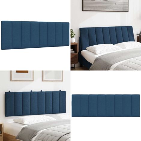Cuscino Testiera Hanko Blu 140 cm in Tessuto - Cuscino per testiera - Cuscino per letto