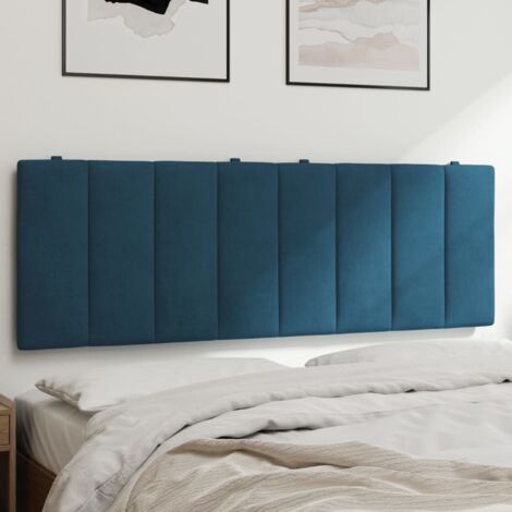 Cuscino Testiera Hanko Blu 140 cm in Velluto vidaXL