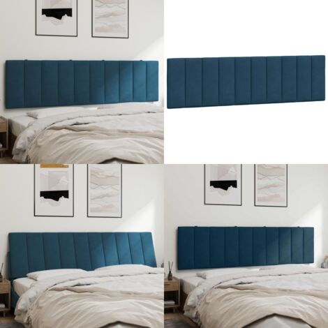 Cuscino Testiera Hanko Blu 180 cm in Velluto - Cuscino per testa - Cuscino in velluto