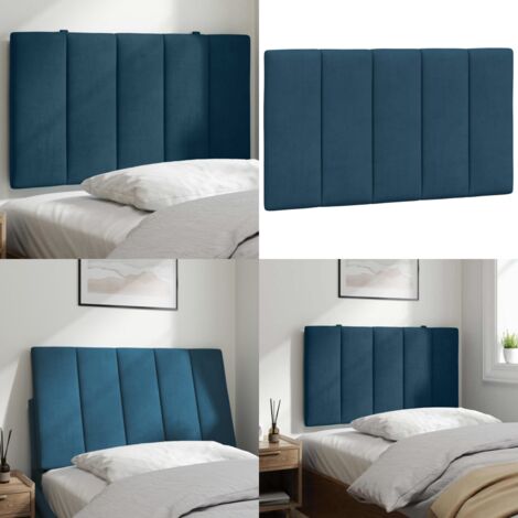 Cuscino Testiera Hanko Blu 80 cm in Velluto - Cuscino per testiera - Cuscino in velluto