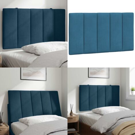 Cuscino Testiera Hanko Blu 90 cm in Velluto - Cuscino in velluto - Cuscino per testiera