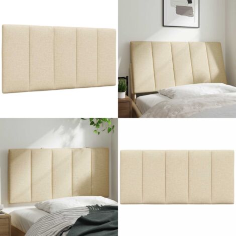 Cuscino Testiera Hanko Crema 100 cm in Tessuto - Cuscino per testiera - Cuscino per letto