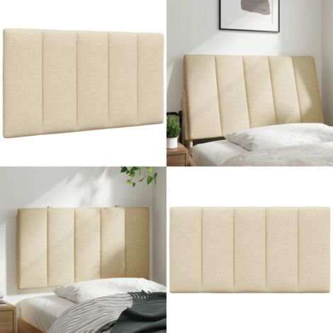 Cuscino Testiera Hanko Crema 80 cm in Tessuto - Cuscino per testiera - Cuscino per letto
