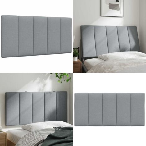 Cuscino Testiera Hanko Grigio Chiaro 100 cm in Tessuto - Cuscino per testiera - Cuscino per letto