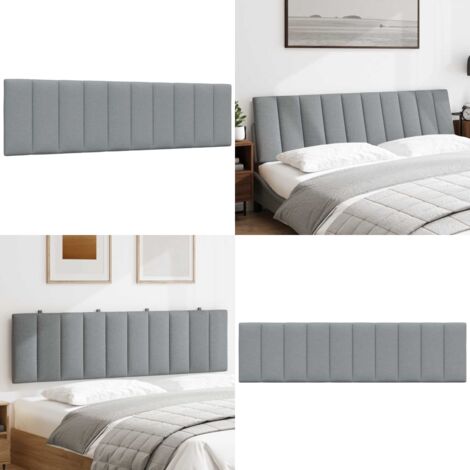 Cuscino Testiera Hanko Grigio Chiaro 180 cm in Tessuto - Cuscino per testiera - Cuscino per letto