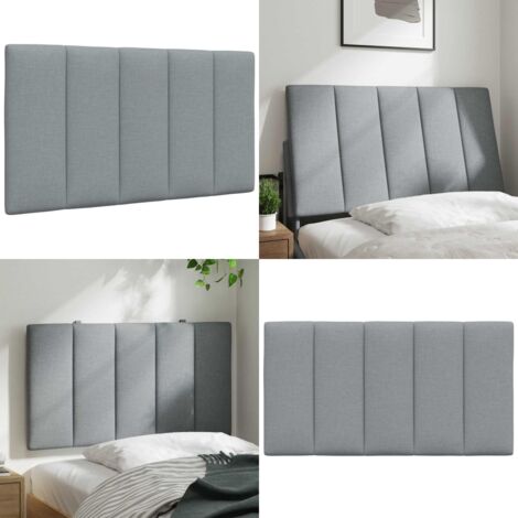 Cuscino Testiera Hanko Grigio Chiaro 80 cm in Tessuto - Cuscino per testiera - Cuscino per letto