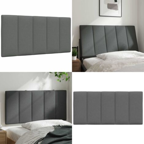 Cuscino Testiera Hanko Grigio Scuro 100 cm in Tessuto - Cuscino per testiera - Cuscino per letto
