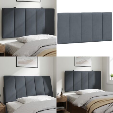 Cuscino Testiera Hanko Grigio Scuro 100 cm in Velluto - Cuscino in velluto - Cuscino per testiera