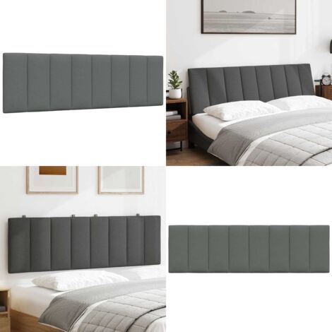 Cuscino Testiera Hanko Grigio Scuro 160 cm in Tessuto - Cuscino per testiera - Cuscino per letto