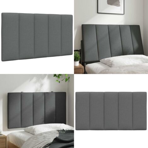 Cuscino Testiera Hanko Grigio Scuro 80 cm in Tessuto - Cuscino per testa - Cuscino per letto