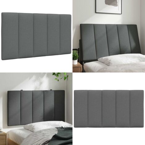 Cuscino Testiera Hanko Grigio Scuro 90 cm in Tessuto - Cuscino per testiera - Cuscino per letto