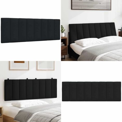 Cuscino Testiera Hanko Nero 120 cm in Tessuto - Cuscino per testiera - Cuscino per letto