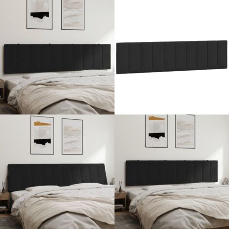 Cuscino Testiera Hanko Nero 200 cm in Velluto - Cuscino in velluto - Cuscino per testiera