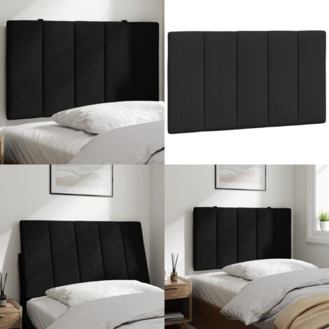 Cuscino Testiera Hanko Nero 90 cm in Velluto - Cuscino per testiera - Cuscino in velluto