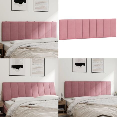 Cuscino Testiera Hanko Rosa 160 cm in Velluto - Cuscino per testa - Cuscino in velluto