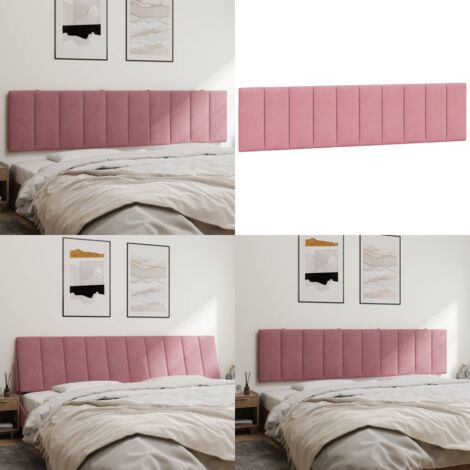 Cuscino Testiera Hanko Rosa 200 cm in Velluto - Cuscino in velluto - Cuscino per testiera