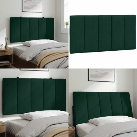Cuscino Testiera Hanko Verde Scuro 100 cm in Velluto - Cuscino per testiera - Cuscino in velluto